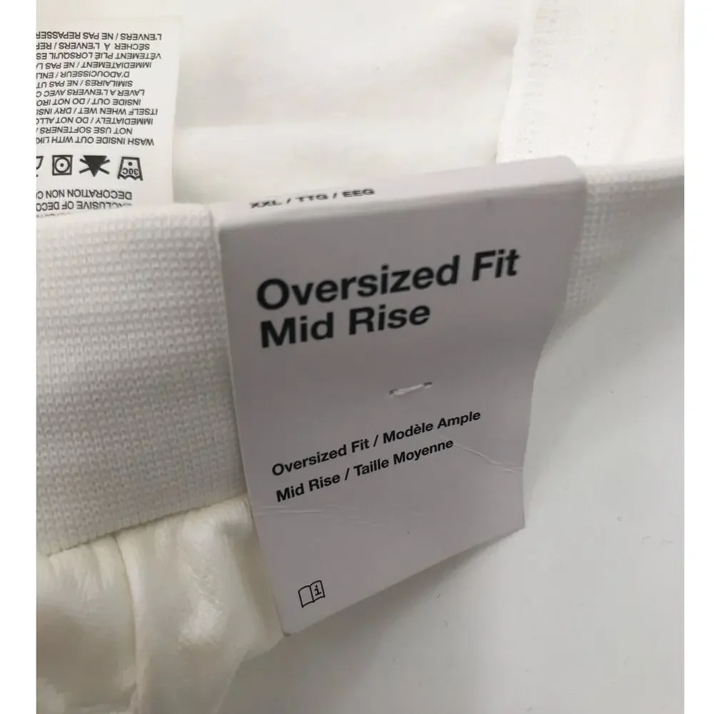 Nike Women's White Iridescent Opal Fleece Oversized Joggers Plus Size XXL